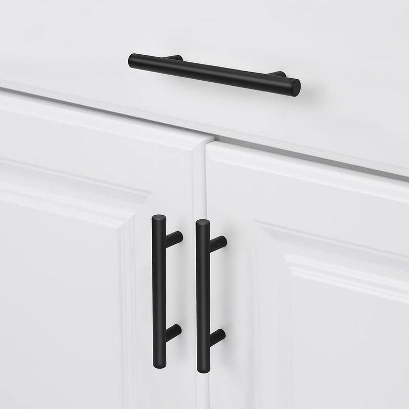 Black Kitchen Handles 256mm Cabinet Drawer Cupboard Door Pulls 2Pack Does not apply