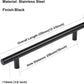 Black Kitchen Handles 256mm Cabinet Drawer Cupboard Door Pulls 2Pack Does not apply