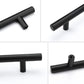 Black Kitchen Handles 256mm Cabinet Drawer Cupboard Door Pulls 2Pack Does not apply