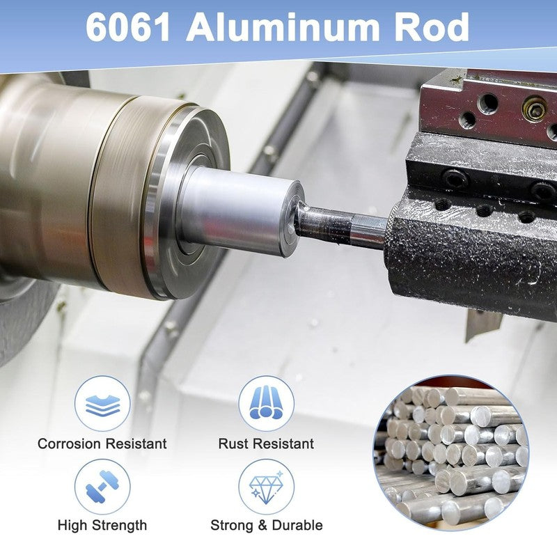 Aluminum Round Rod 5 Pack 12mm Dia 250mm Length 6061 Solid Metal Bar Unbranded