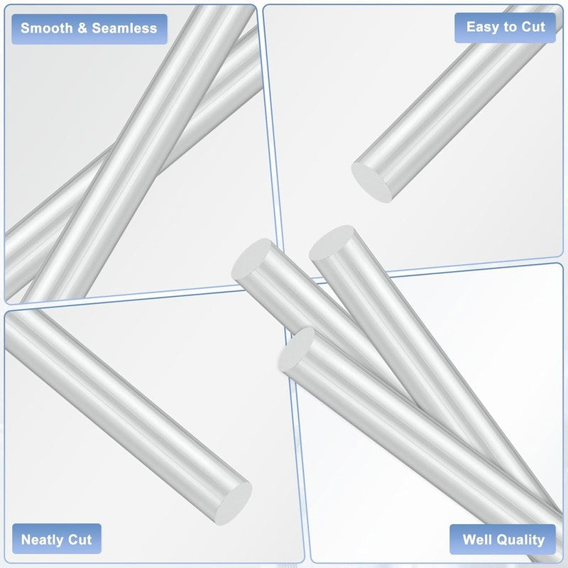Aluminum Round Rod 5 Pack 12mm Dia 250mm Length 6061 Solid Metal Bar Unbranded