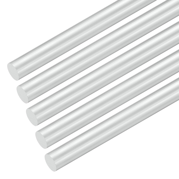 Aluminum Round Rod 5 Pack 12mm Dia 250mm Length 6061 Solid Metal Bar Unbranded