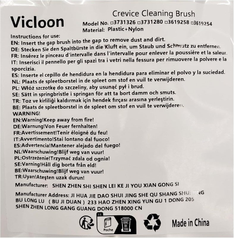 Crevice Cleaning Brush Gap Scrubber Hard Bristle Kitchen Bathroom Window Tool Unbranded