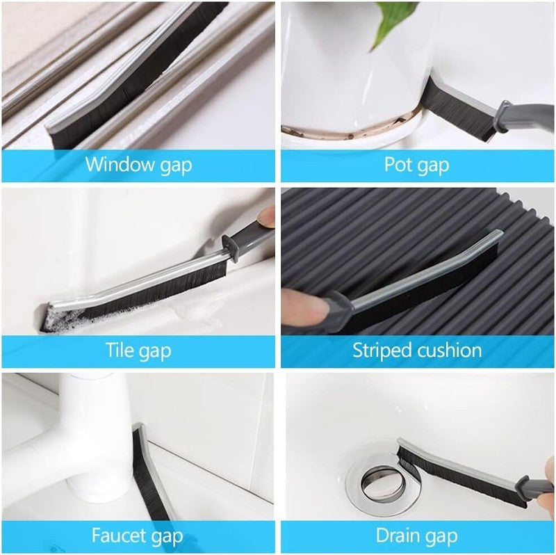 Crevice Cleaning Brush Gap Scrubber Hard Bristle Kitchen Bathroom Window Tool Unbranded