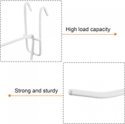 Grid Wall Display Hooks White 4 Inch Pack of 10 Garage Storage Organizers Unbranded