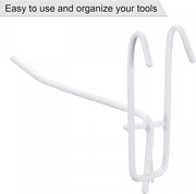Grid Wall Display Hooks White 4 Inch Pack of 10 Garage Storage Organizers Unbranded