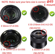 Lens Cap 49mm Camera Front Cover Protector FIT Canon Sony Replacement Unbranded