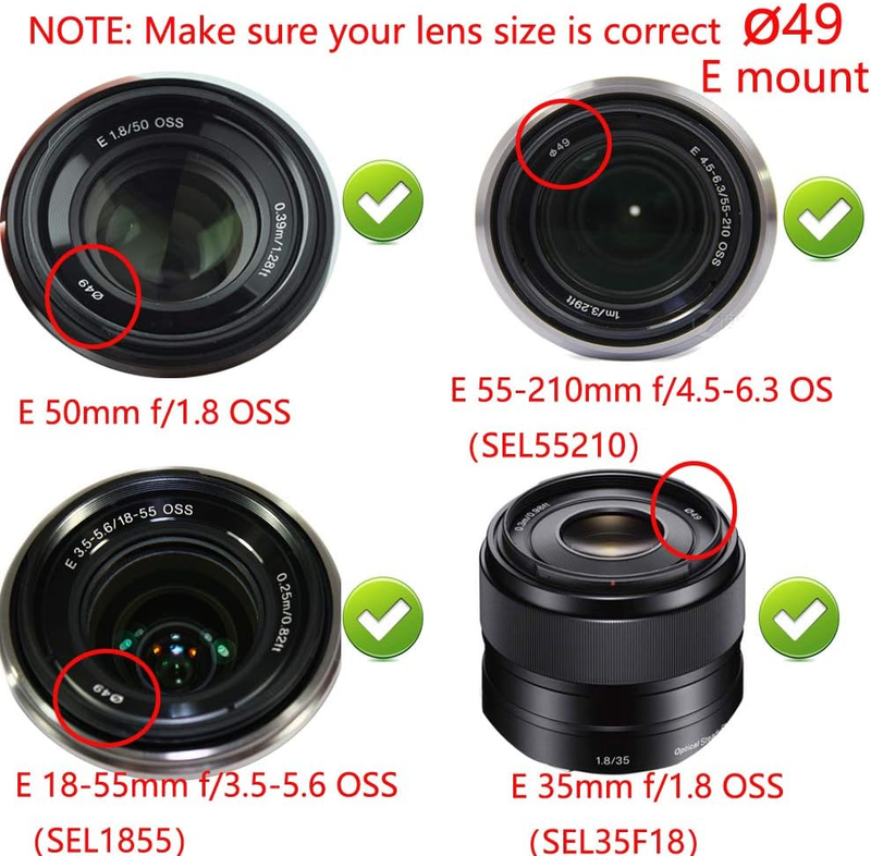 Lens Cap 49mm Camera Front Cover Protector FIT Canon Sony Replacement Unbranded
