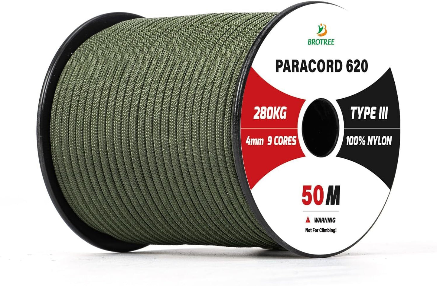 Paracord Rope 4Mm 50M Nylon Survival Cord Camping Utility Tactical Outdoor Line Unbranded