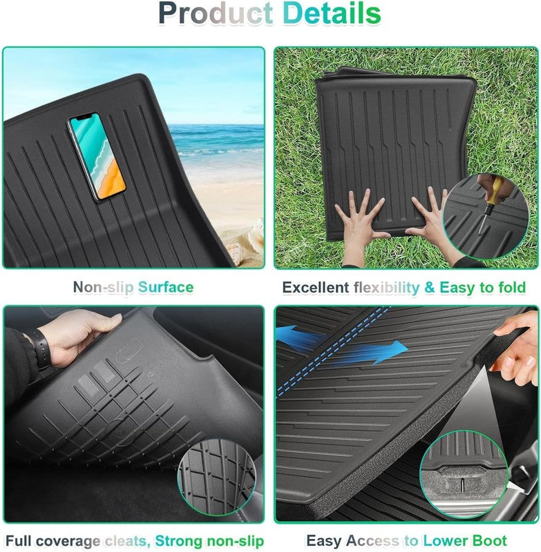Tesla Model Y Juniper 2025-2026 Floor Mats Boot Mats UK RHD 9Pc TPE Set Unbranded