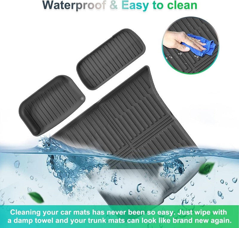 Tesla Model Y Juniper 2025-2026 Floor Mats Boot Mats UK RHD 9Pc TPE Set Unbranded