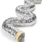 Aluminium Flexible Ventilation Hose Insulated Duct Air Vent Pipe Silver 200Mm 5M Unbranded