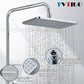 Rain Shower Kit Thermostatic Riser Rail Overhead Handheld Chrome Set Unbranded