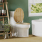 Bamboo Toilet Seat Soft Close Quick Release Oval Adjustable Hinges Top Bottom Unbranded