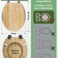Bamboo Toilet Seat Soft Close Quick Release Oval Adjustable Hinges Top Bottom Unbranded