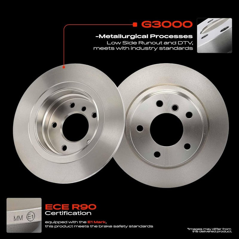 Rear Brake Discs Pads Kit fit BMW E90 E92 E81 E87 1 3 34216769271 34214031725 Unbranded