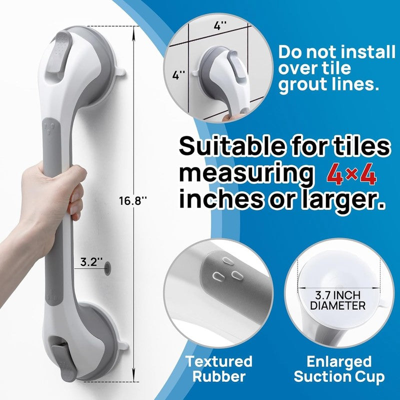 Bathroom Grab Rail Suction Handle Safety Support Bar Elderly Shower 43Cm Does not apply