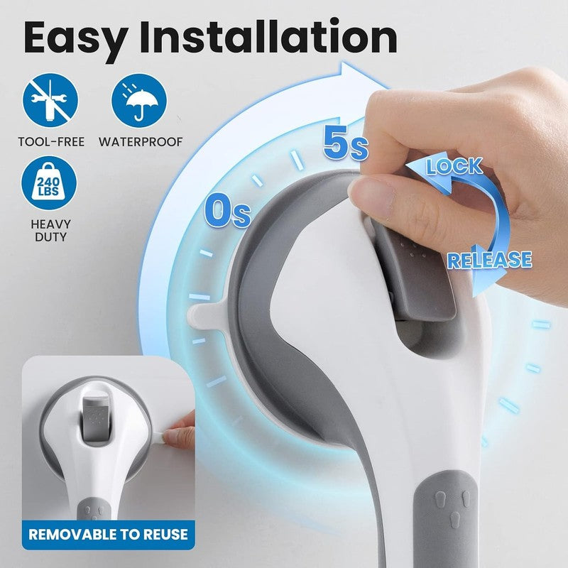 Bathroom Grab Rail Suction Handle Safety Support Bar Elderly Shower 43Cm Does not apply