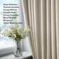 Room Darkening Thermal Curtains Bedroom Eyelet Pair Beige 46X63 Inch Soft 2Pack Does not apply