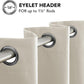 Room Darkening Thermal Curtains Bedroom Eyelet Pair Beige 46X63 Inch Soft 2Pack Does not apply