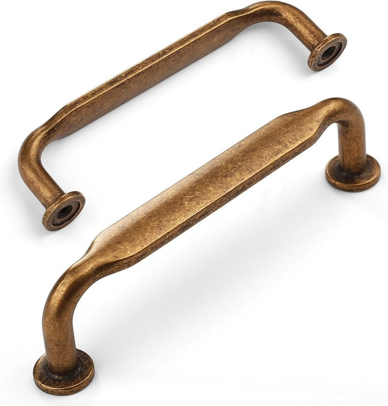 Antique Brass Cabinet Handles Drawer Pulls Zinc Alloy Kitchen 160Mm 2 Pack Set Unbranded