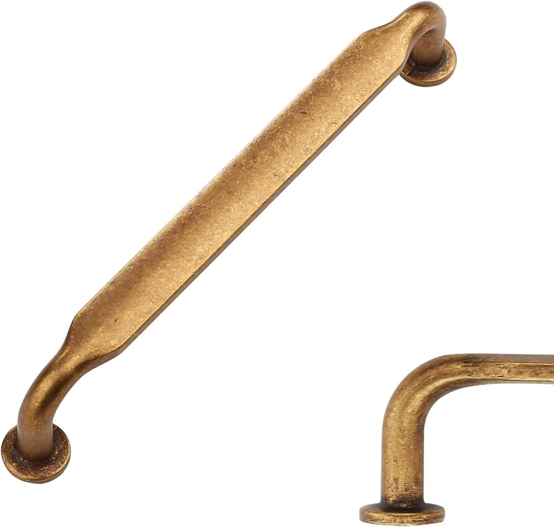 Antique Brass Cabinet Handles Drawer Pulls Zinc Alloy Kitchen 160Mm 2 Pack Set Unbranded