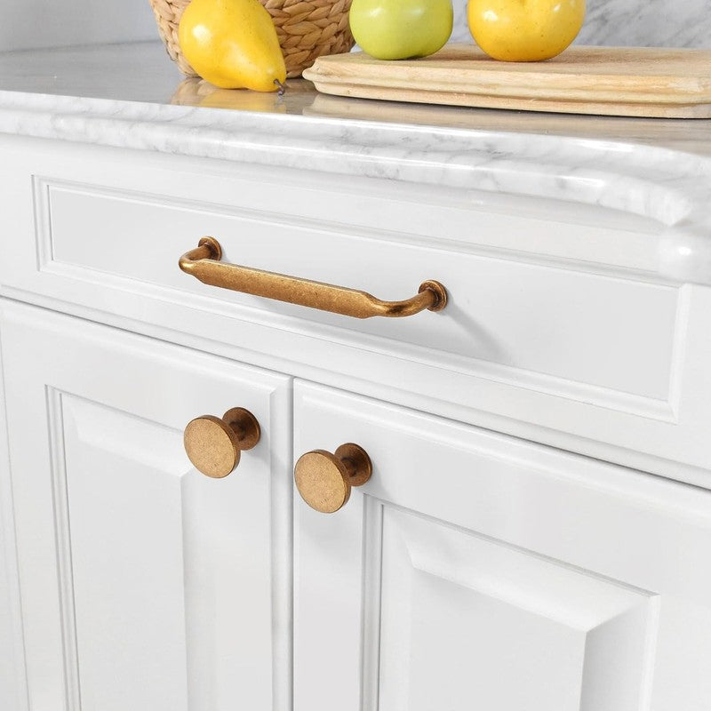 Antique Brass Cabinet Handles Drawer Pulls Zinc Alloy Kitchen 160Mm 2 Pack Set Unbranded