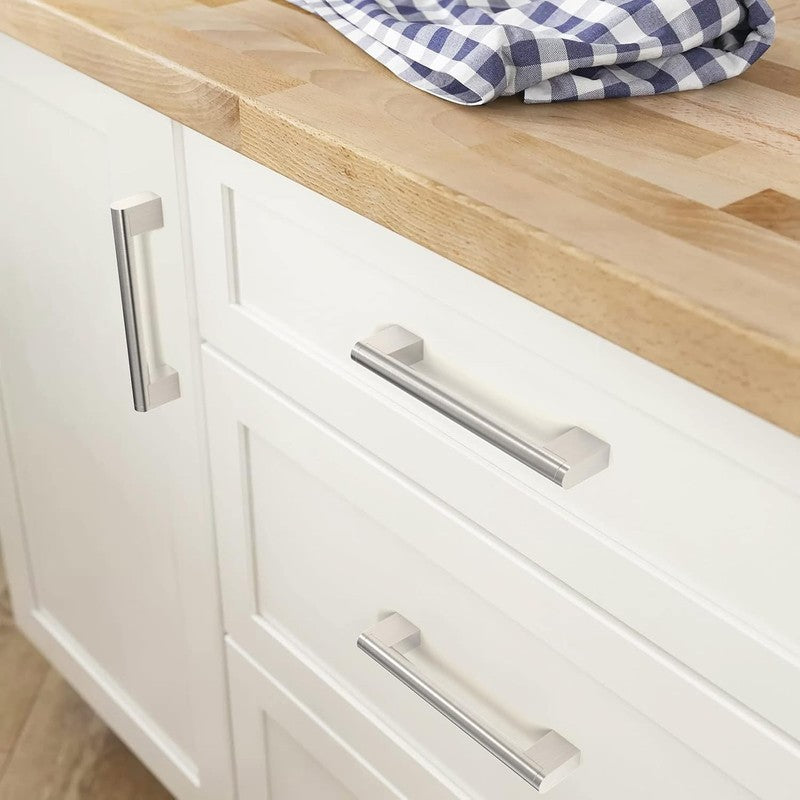 Brushed Nickel Cabinet Handles Stainless Steel Drawer Pulls 160Mm 2 Pack Doors Unbranded