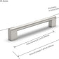 Brushed Nickel Cabinet Handles Stainless Steel Drawer Pulls 160Mm 2 Pack Doors Unbranded