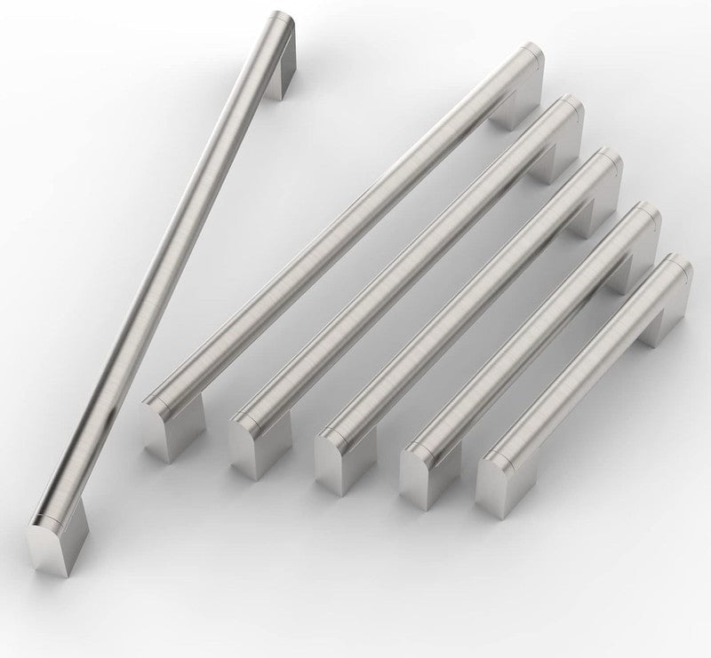 Brushed Nickel Cabinet Handles Stainless Steel Drawer Pulls 160Mm 2 Pack Doors Unbranded