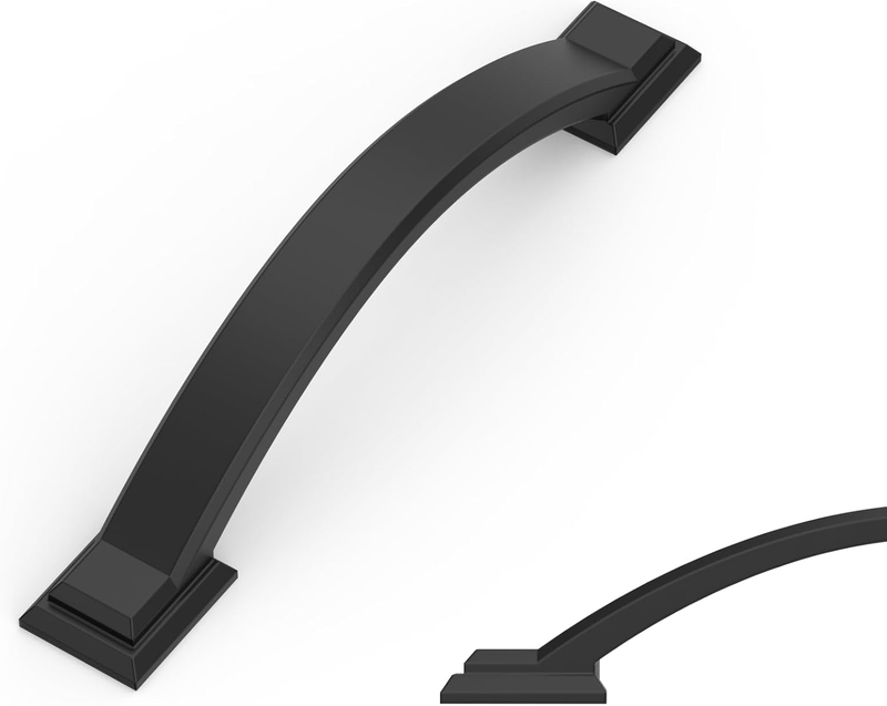 Matte Black Cabinet Handles Zinc Alloy Drawer Pulls Kitchen 96Mm 2 Pack Doors Unbranded