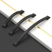 Matte Black Cabinet Handles Zinc Alloy Drawer Pulls Kitchen 96Mm 2 Pack Doors Unbranded