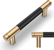 Knurled Cabinet Handles Matte Black Bronze Drawer Pulls 96Mm 2 Pack Kitchen Unbranded