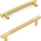 Brushed Gold Cabinet Handles Knurled Drawer Pulls 160Mm Aluminium 2 Pack Set Unbranded