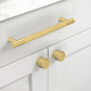 Brushed Gold Cabinet Handles Knurled Drawer Pulls 160Mm Aluminium 2 Pack Set Unbranded