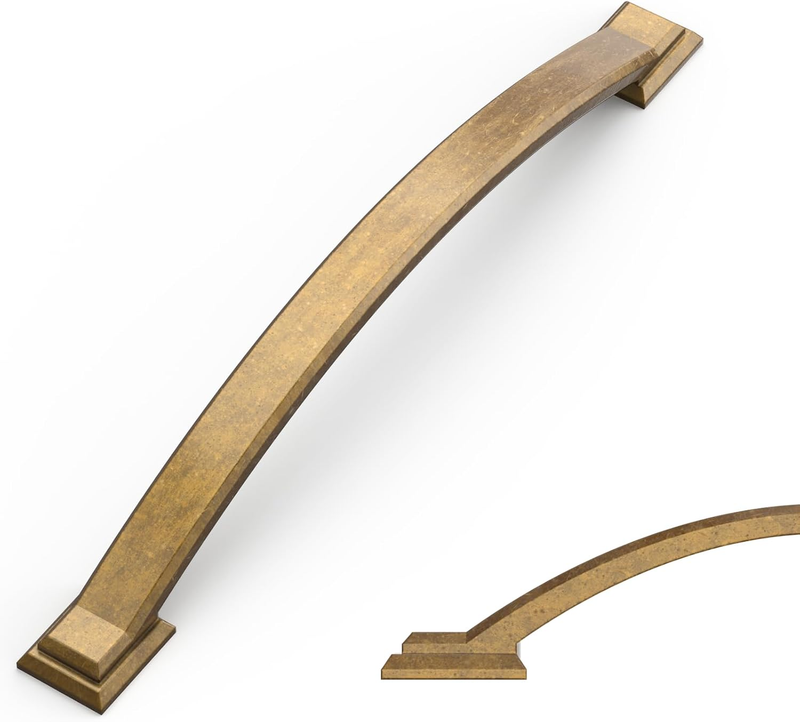 Antique Brass Cabinet Handles Zinc Alloy Drawer Pulls 160Mm Kitchen 2 Pack Set Unbranded