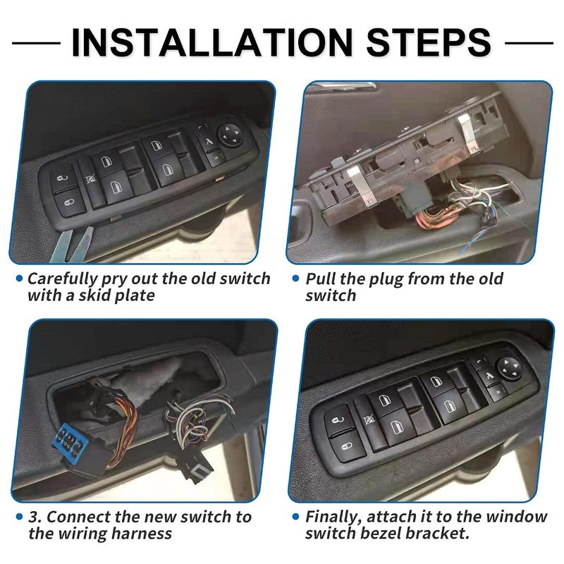 Window Switch Front Right Driver Control Panel Electric fit Mazda 3 2004-13 Unbranded