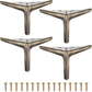 Metal Furniture Legs Heavy Duty Bronze Triangular Feet 120Mm 4 Pack Cabinet Sofa Unbranded