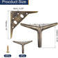 Metal Furniture Legs Heavy Duty Bronze Triangular Feet 120Mm 4 Pack Cabinet Sofa Unbranded