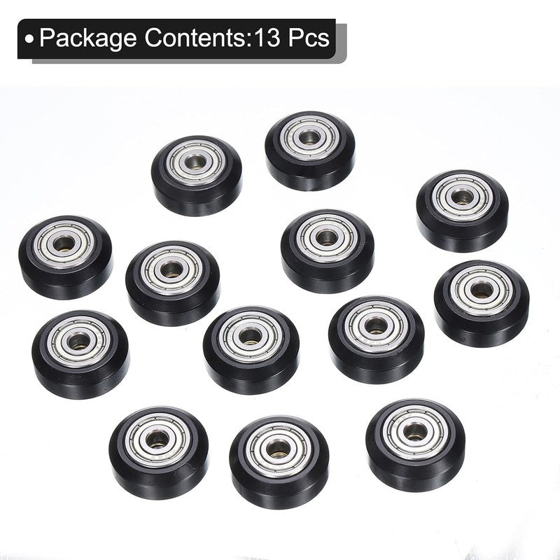 13Pcs POM V Slot Wheels Rollers 625ZZ Bearings CNC 3D Printer Gantry Pulley Kit Unbranded