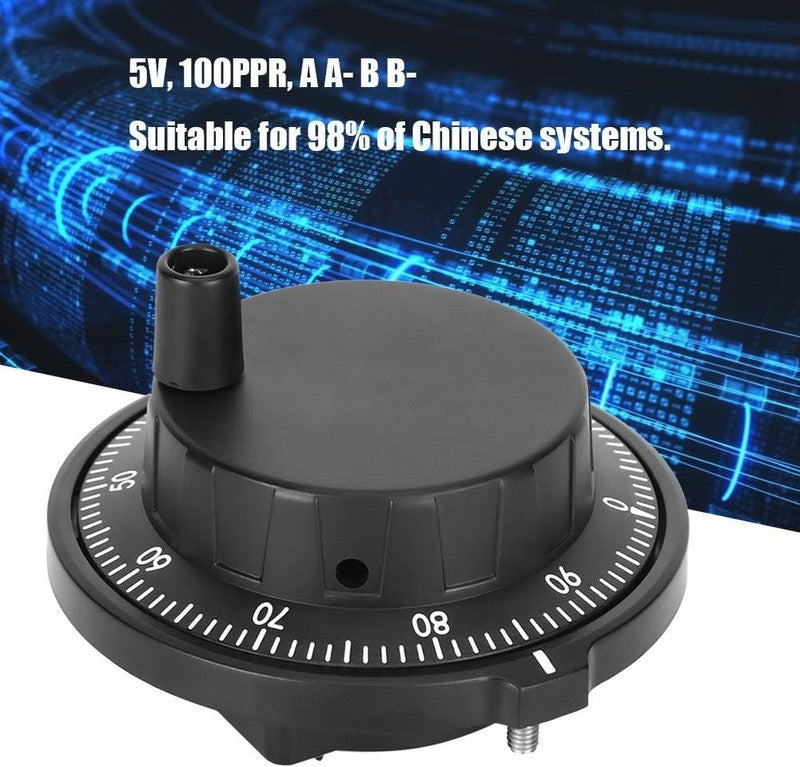 CNC MPG Handwheel Manual Pulse Generator 5V 100PPR Electronic Encoder Control Does not apply