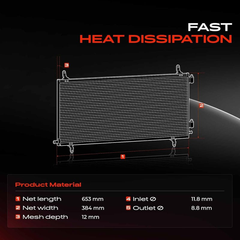 AC Condenser Air Conditioning Radiator fit Mercedes Vito V Class Sprinter 941054 Unbranded