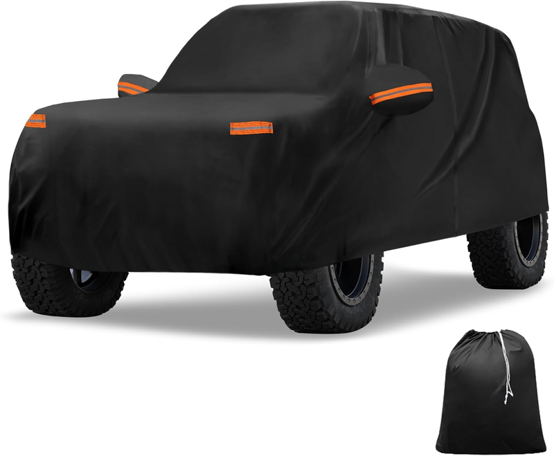 SUV Off Road Car Cover Waterproof Outdoor Sun Rain Snow Hail 210D PU Zipper Unbranded