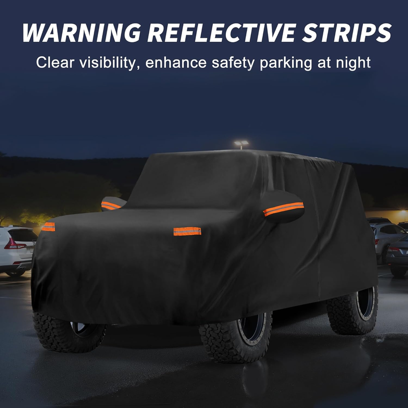 SUV Off Road Car Cover Waterproof Outdoor Sun Rain Snow Hail 210D PU Zipper Unbranded