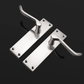 Victorian Scroll Door Handle Nickel Bathroom Lock Mortice Latch Set 65mm Unbranded