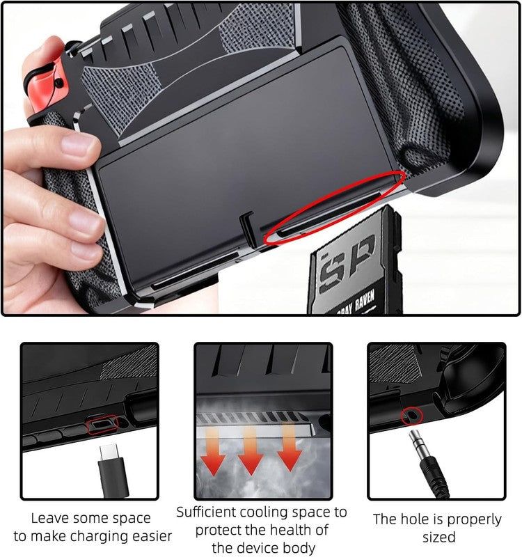 Dockable Case Nintendo Switch 2 2025 TPU Grip Cover Shockproof Black 79inch Unbranded