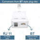 ADSL Broadband Microfilter BT Plug to RJ11 Internet Phone Splitter Modem Fax Unbranded