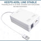 ADSL Broadband Microfilter BT Plug to RJ11 Internet Phone Splitter Modem Fax Unbranded