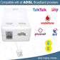 ADSL Broadband Microfilter BT Plug to RJ11 Internet Phone Splitter Modem Fax Unbranded