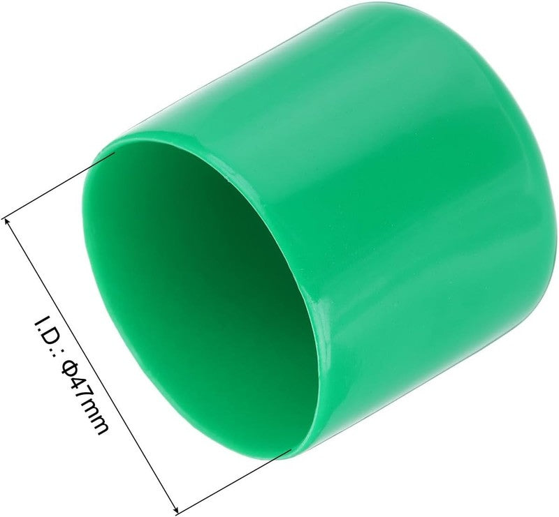 Rubber End Caps Vinyl PVC Tube Bolt Cap Protectors 4Pcs 47mm ID Dark Green Unbranded